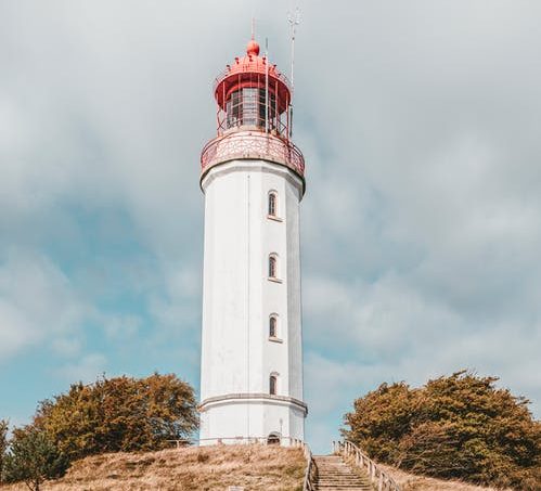 lighthouse on hill